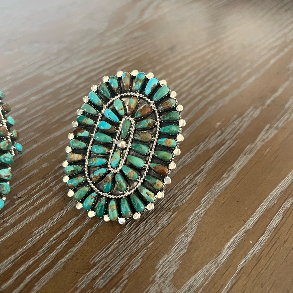 Turquoise And Silver Statement Ring - image 3